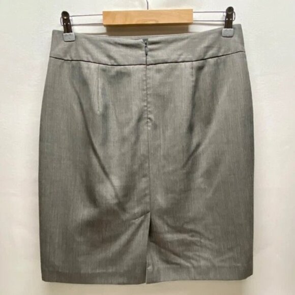 Banana Republic Pencil Skirt Women’s Size 6 Striped Gray Back Slit Office Career - Picture 2 of 8